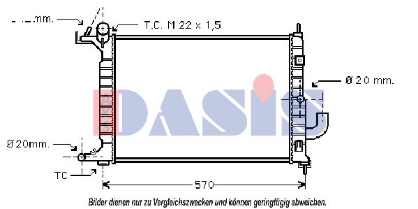 AKS DASIS Радиатор, охлаждение двигателя 151880N